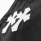 CHROME HEARTS WHITE CROSS PATCH JEANS BLACK