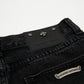 CHROME HEARTS BLACK CROSS PATCH JORTS BLACK