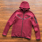 NIKE TECH FLEECE HOODIE x BURGUNDY