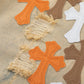 CHROME HEARTS ORANGE BROWN CROSS PATCH JEANS BEIGE