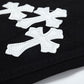 CHROME HEARTS WHITE YELLOW CROSS PATCH JEANS BLACK