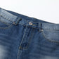 CHROME HEARTS GREEN CROSS PATCH JEANS DENIM