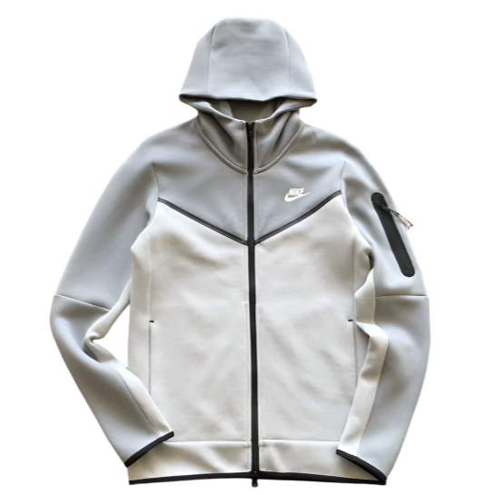 NIKE TECH FLEECE HOODIE x GREY/WHITE