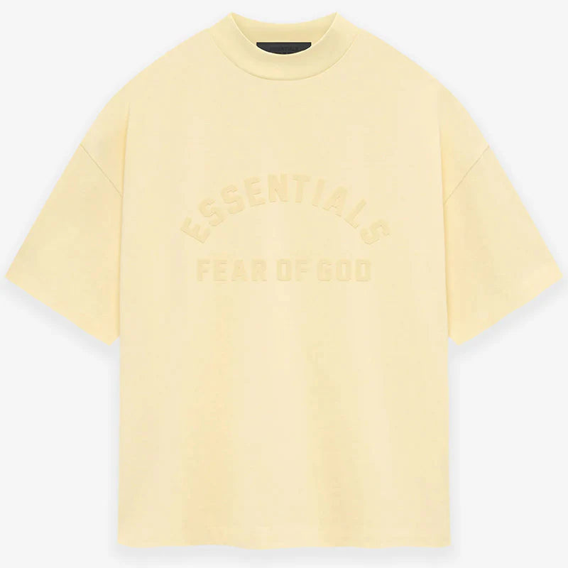 Fear Of God Essential Heavy Jersey Crewneck T-Shirt Black Yellow