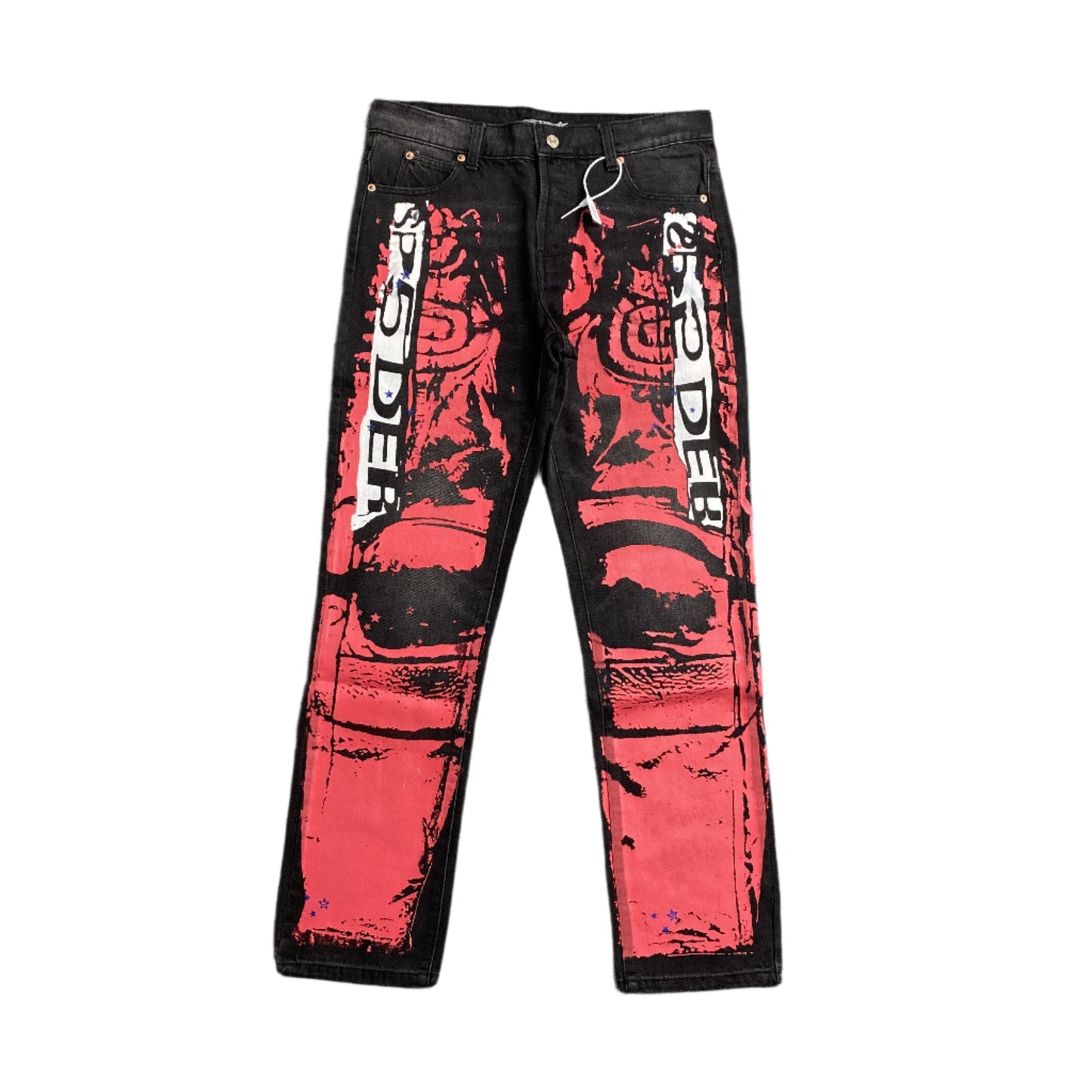 SP5DER PAINTED MOTO DENIM BLACK