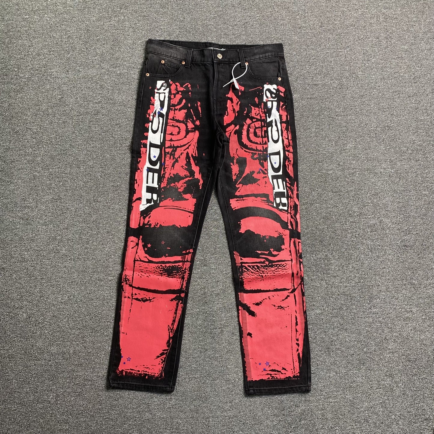 SP5DER PAINTED MOTO DENIM BLACK