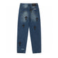 CHROME HEARTS BLACK CROSS PATCH JEANS DENIM