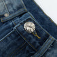 CHROME HEARTS BLACK CROSS PATCH JEANS DENIM