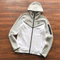 NIKE TECH FLEECE HOODIE x WHITE/GREY