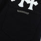 CHROME HEARTS WHITE YELLOW CROSS PATCH JEANS BLACK