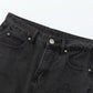CHROME HEARTS WHITE CROSS PATCH JEANS BLACK