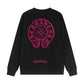 CHROME HEARTS PINK HORSE SHOE LOGO SWEATSHIRT BLACK