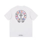 CHROME HEARTS MULTICOLOR HORSE SHOE LOGO T-SHIRT WHITE