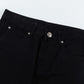 CHROME HEARTS WHITE YELLOW CROSS PATCH JEANS BLACK