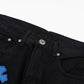CHROME HEARTS MULTICOLOR CROSS PATCH JORTS BLACK