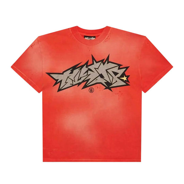 Hellstar Crack Print Tee Red