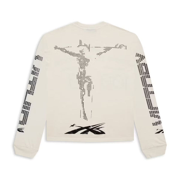 Hellstar Scoreboard Long Sleeve Tee Off White