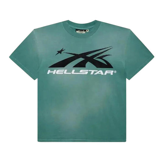 Hellstar Sports Logo Gel Tee Washed Teal